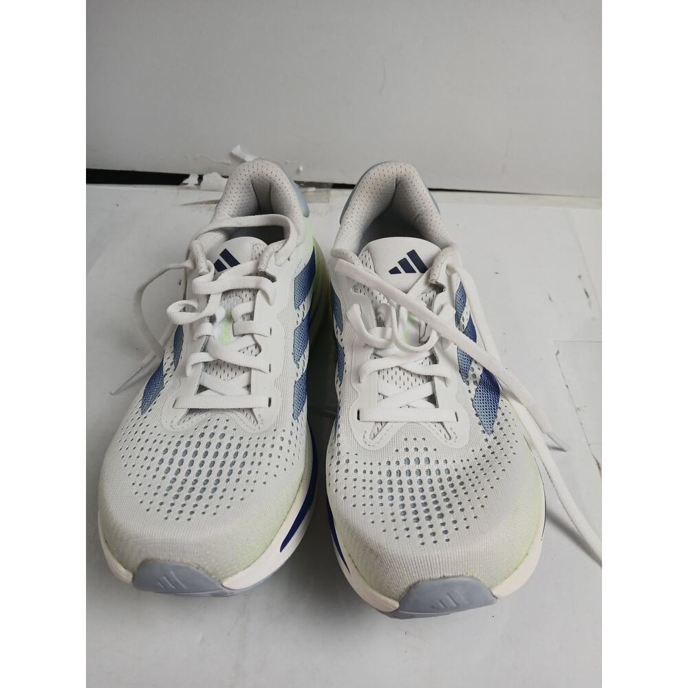 USED adidas Men's Supernova Rise Sneaker,White/Wonder Blue/Green Spark-Size 7.5